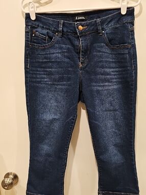 d. jeans Dark Blue Cropped Stretch Denim Capris